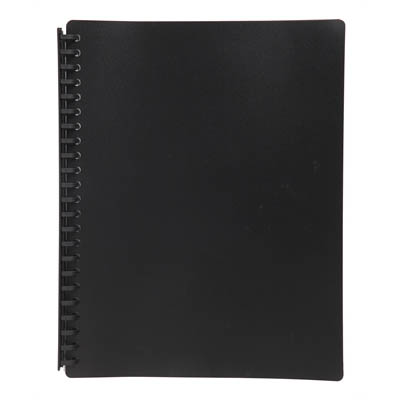 Image for MARBIG DISPLAY BOOK REFILLABLE 20 POCKET A4 BLACK from Margaret River Office Products Depot