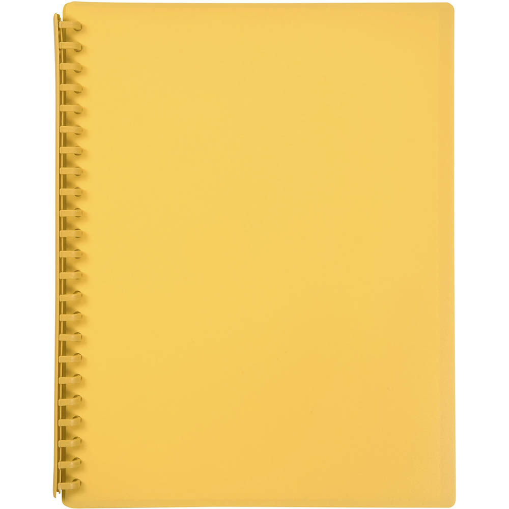 Image for MARBIG DISPLAY BOOK REFILLABLE 20 POCKET A4 YELLOW from Margaret River Office Products Depot