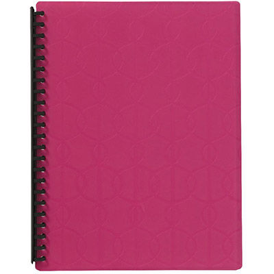 Image for MARBIG DISPLAY BOOK REFILLABLE 20 POCKET A4 PINK from Office Business Office Products Depot