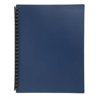 Image for MARBIG DISPLAY BOOK REFILLABLE 20 POCKET A4 DARK BLUE from Ross Office Supplies Office Products Depot