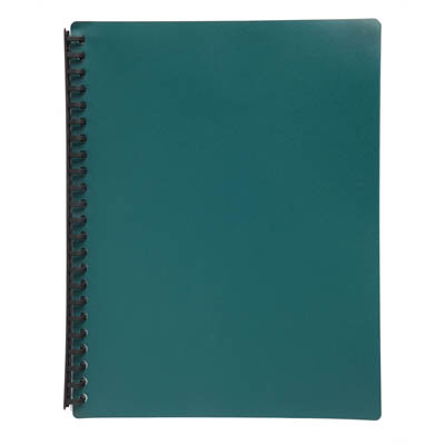 Image for MARBIG DISPLAY BOOK REFILLABLE 20 POCKET A4 DARK GREEN from Office Products Depot