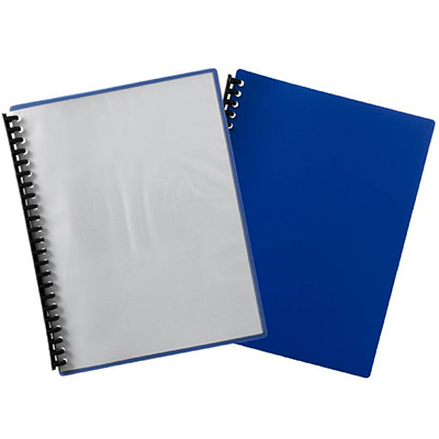 Image for MARBIG DISPLAY BOOK REFILLABLE 20 POCKET A4 CLEAR/BLUE from Margaret River Office Products Depot