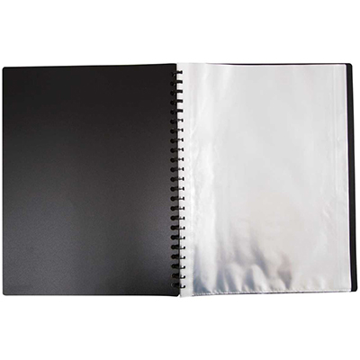 Image for MARBIG DISPLAY BOOK REFILLABLE 40 POCKET A4 BLACK from Office Business Office Products Depot
