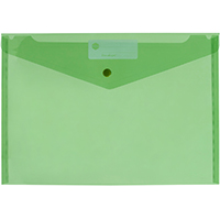 marbig doculope wallet button closure a4 green