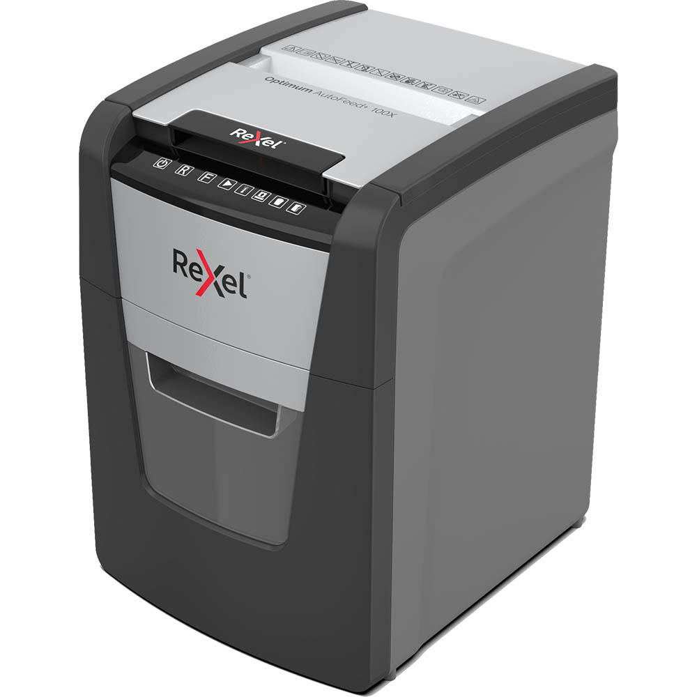 Image for REXEL 100M OPTIMUM AUTO+ MICRO CUT SHREDDER from Ross Office Supplies Office Products Depot
