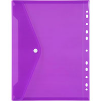 marbig binder pocket button closure a4 purple