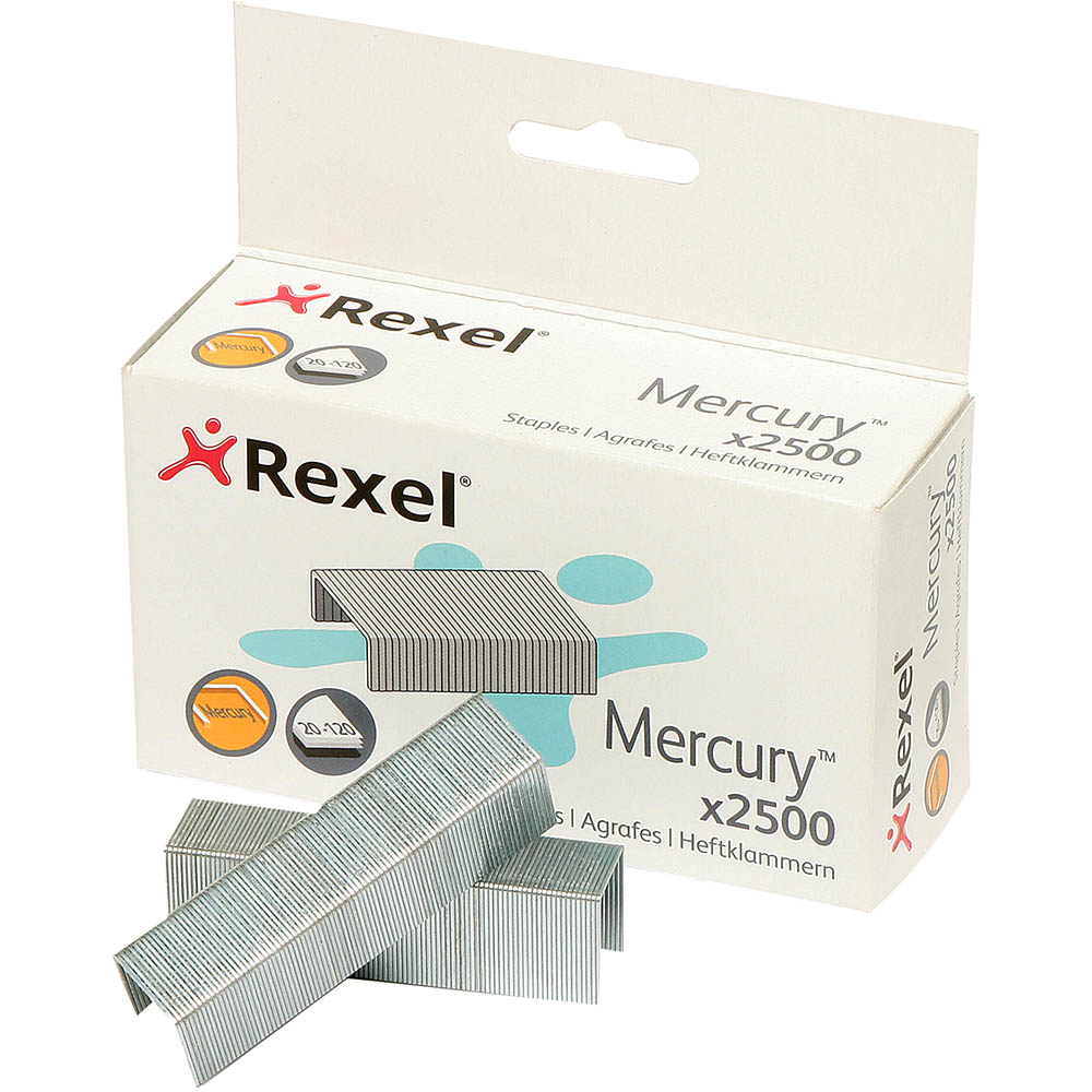 Image for REXEL MERCURY HEAVY DUTY STAPLES BOX 2500 from Ross Office Supplies Office Products Depot