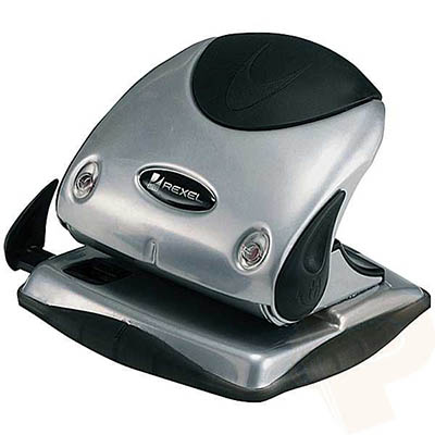 Image for REXEL 2 HOLE PUNCH CLAM 15 SHEET SILVER / BLACK from Tristate Office Products Depot