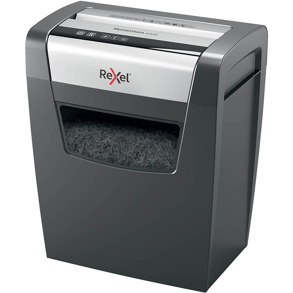 Image for REXEL MOMENTUM X312 MANUAL FEED CROSS CUT SHREDDER from Albany Office Products Depot