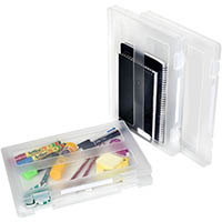 marbig file case with clip labels a4 clear
