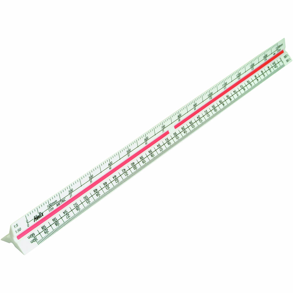 Image for HELIX TRIANGULAR SCALE RULER 300MM from Albany Office Products Depot