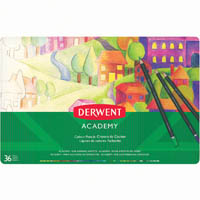 derwent academy coloured pencils assorted tin 36