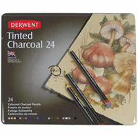 derwent tinted charcoal pencils tin 24