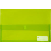 marbig polypick document wallet foolscap translucent lime