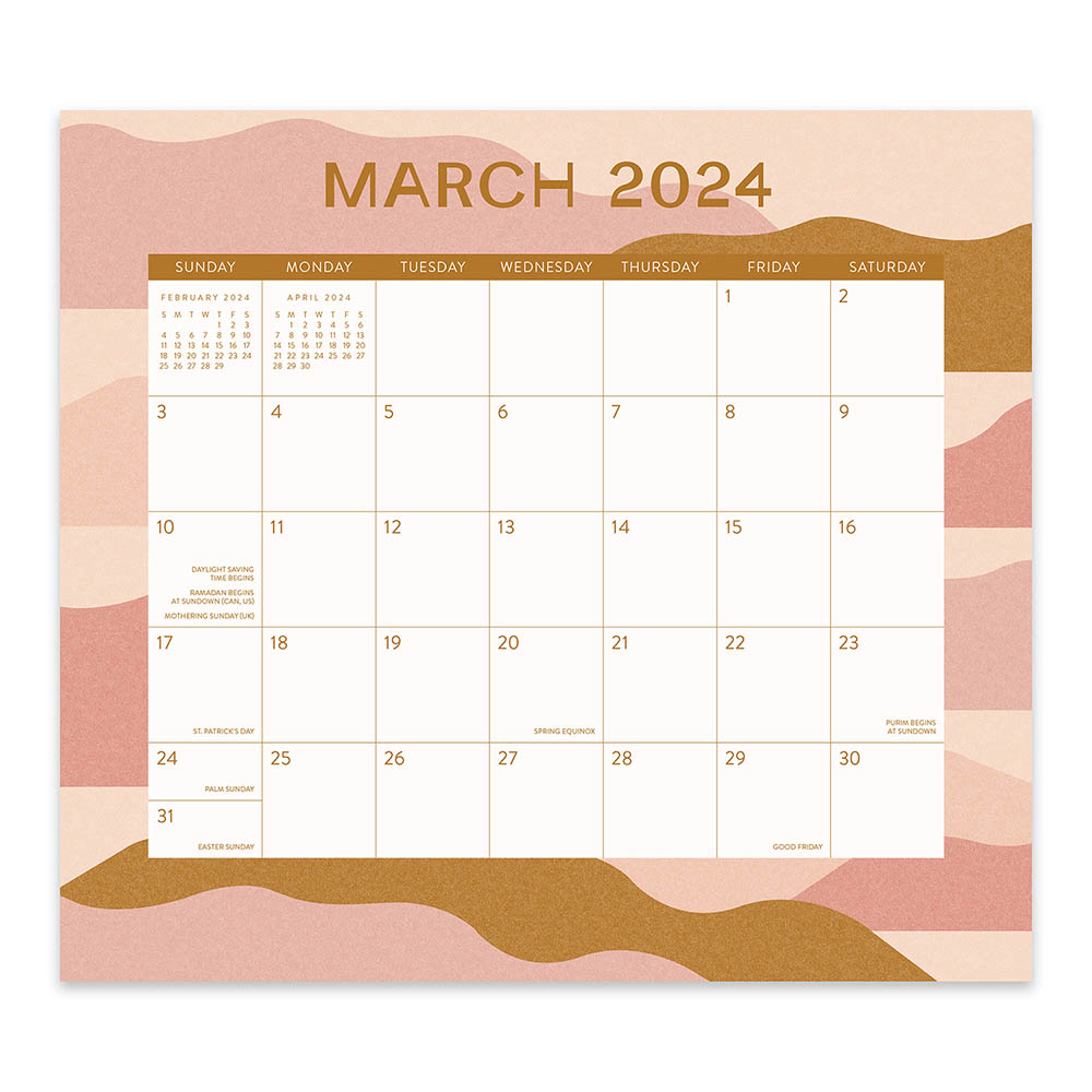 Image for ORANGE CIRCLE 24128 MAGNETIC MONTHLY PAD MUTED LANDSCAPES from Office Products Depot