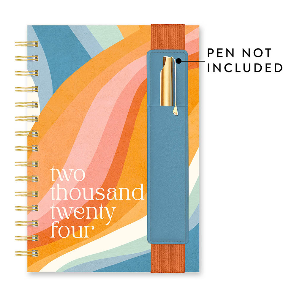 Image for ORANGE CIRCLE 24413 OLIVER PLANNER WITH PEN POCKET RAINBOW WAVES from MOE Office Products Depot Mackay & Whitsundays