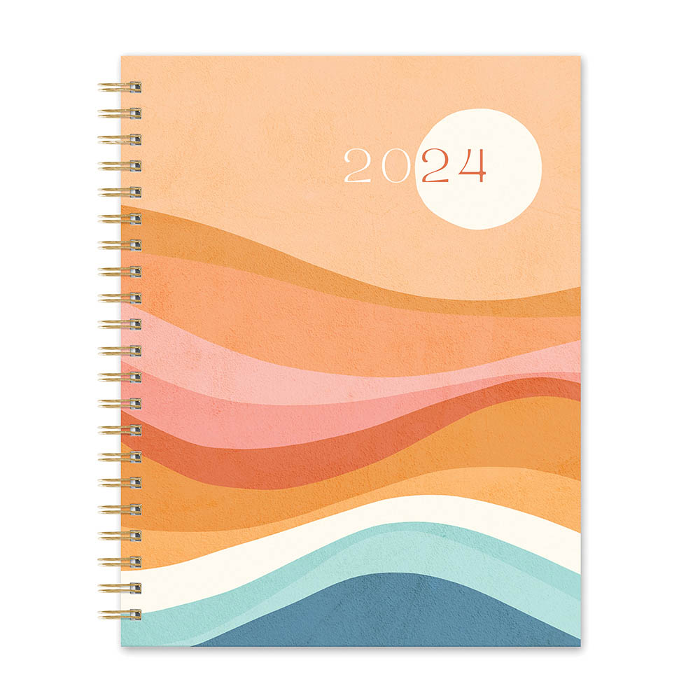 Image for ORANGE CIRCLE 24428 EXTRA LARGE SPIRAL PLANNER RAINBOW WAVES from MOE Office Products Depot Mackay & Whitsundays