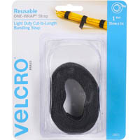 velcro brand® one-wrap® light duty strap 25mm x 2m black