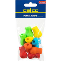 celco pencil grip assorted 10 pack