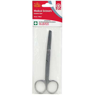 Image for ST JOHN SCISSORS STAINLESS STEEL SHARP/BLUNT END 125MM from Ross Office Supplies Office Products Depot