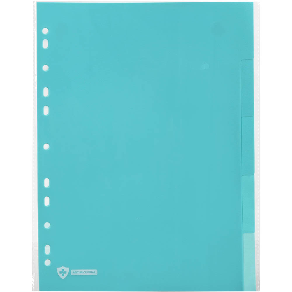 Image for MARBIG PROFESSIONAL ANTIMICROBIAL DIVIDER PP 5-TAB A4 BLUE from Office Products Depot