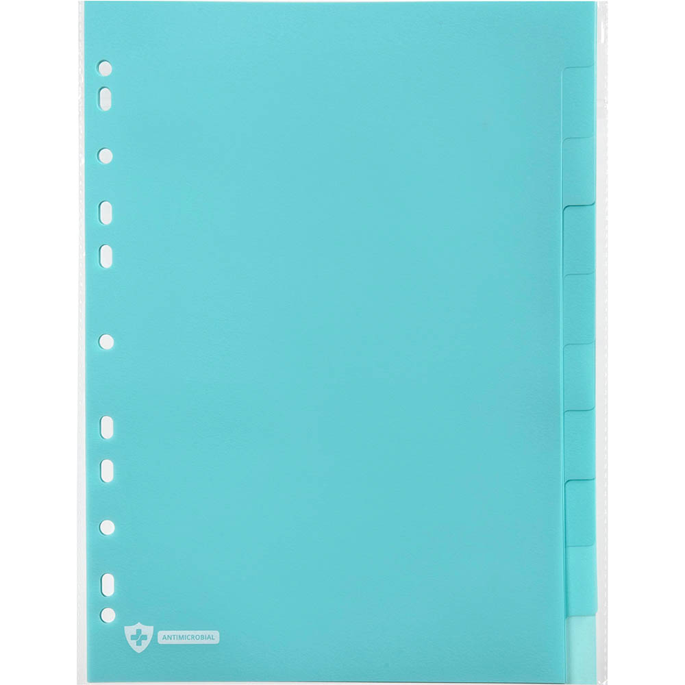 Image for MARBIG PROFESSIONAL ANTIMICROBIAL DIVIDER PP 10-TAB A4 BLUE from MOE Office Products Depot Mackay & Whitsundays