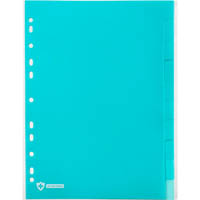marbig professional antimicrobial divider pp 10-tab a4 blue