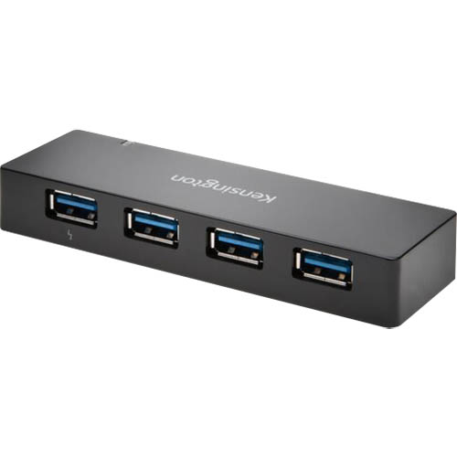 Image for KENSINGTON UH4000C 4-PORT HUB AND CHARGER USB-A 3.0 BLACK from Office Products Depot Gold Coast