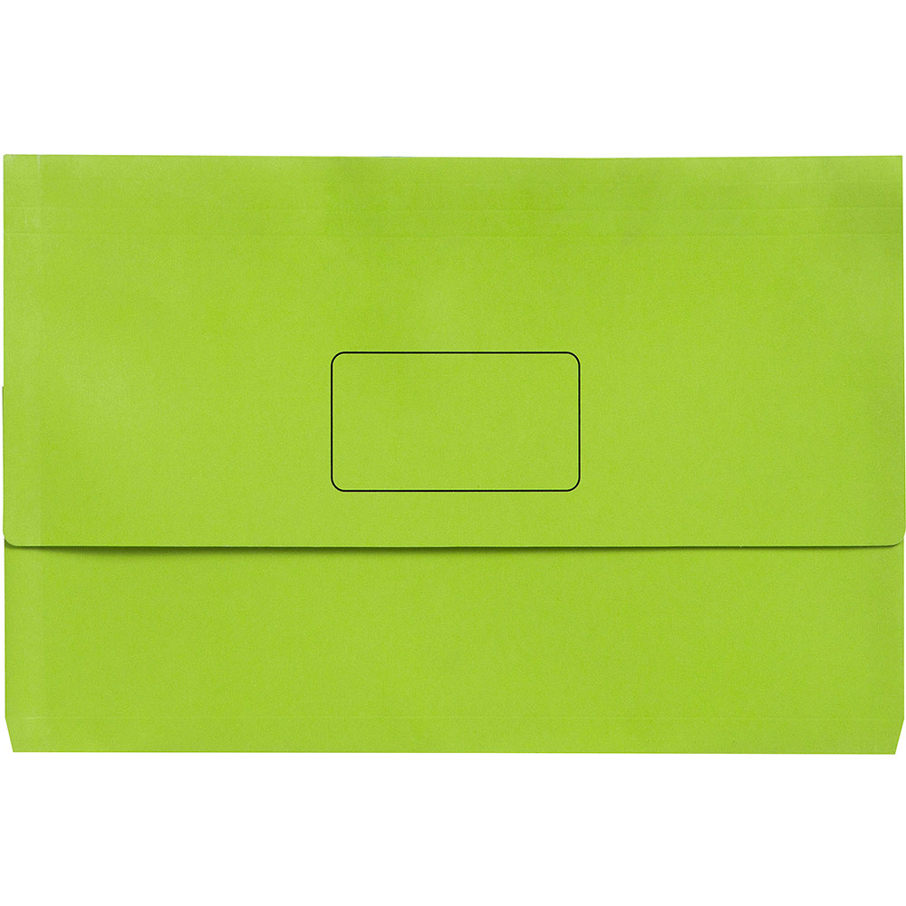 Image for MARBIG SLIMPICK DOCUMENT WALLET FOOLSCAP BRIGHT GREEN from Barkers Rubber Stamps & Office Products Depot