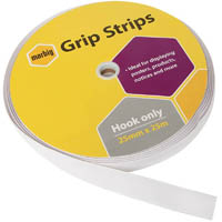marbig grip strips hook only 25mm x 25m