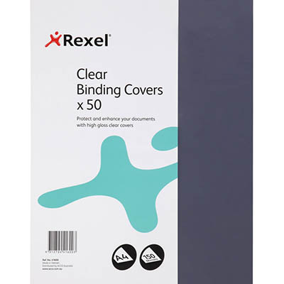 Image for REXEL BINDING COVER 150 MICRON A4 CLEAR PACK 50 from OFFICEPLANET OFFICE PRODUCTS DEPOT
