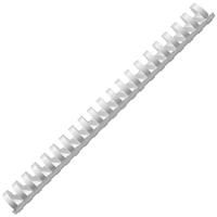 rexel plastic binding comb round 21 loop 20mm a4 white box 100