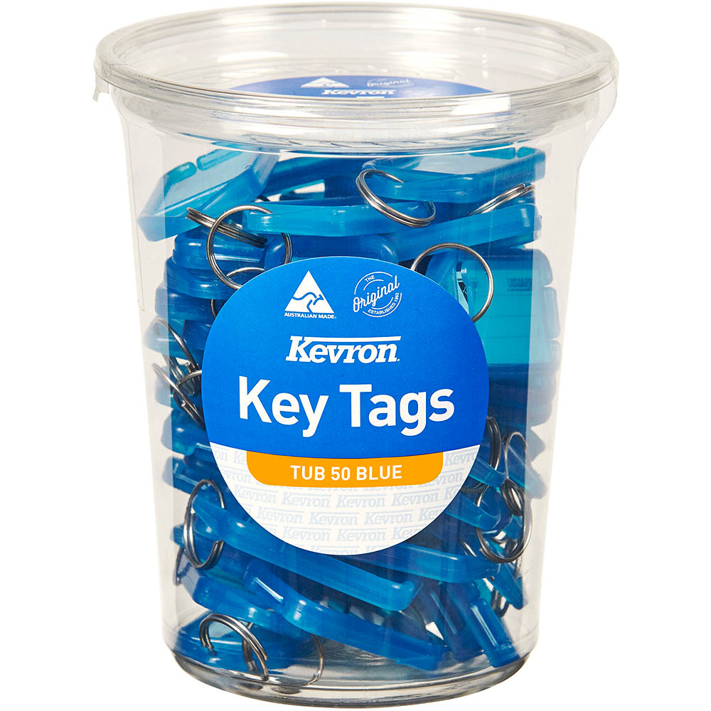 Image for KEVRON ID5 KEYTAGS BLUE TUB 50 from Ross Office Supplies Office Products Depot