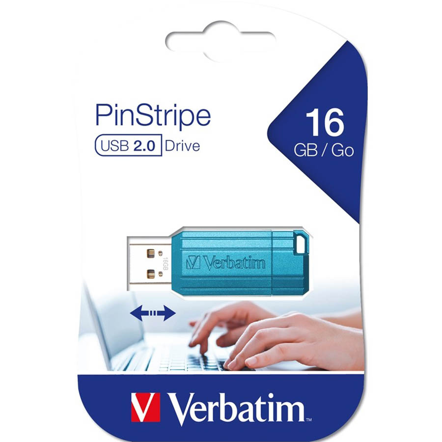 Image for VERBATIM STORE-N-GO PINSTRIPE USB FLASH DRIVE 2.0 16GB PINK from MOE Office Products Depot Mackay & Whitsundays