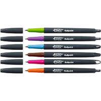 texta ballpoint pen medium bright assorted pack 6