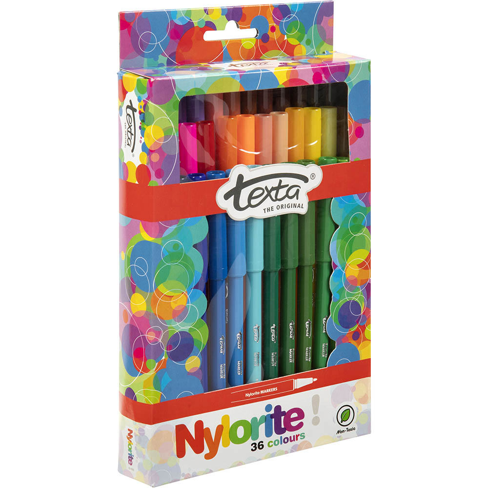 Image for TEXTA NYLORITE COLOURING MARKERS BOX 36 from Ross Office Supplies Office Products Depot