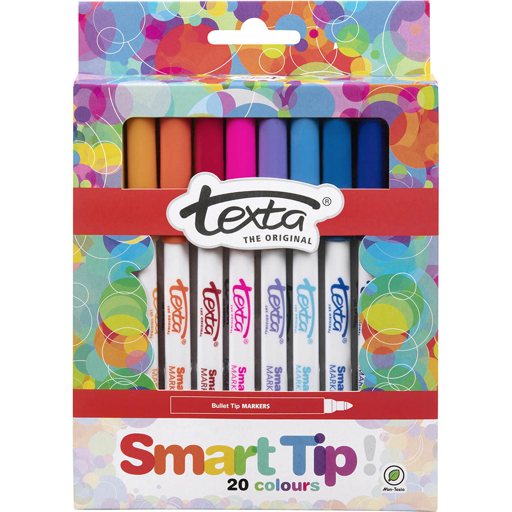 Image for TEXTA SMARTTIP COLOURING MARKERS ASSORTED WALLET 20 from Office Products Depot
