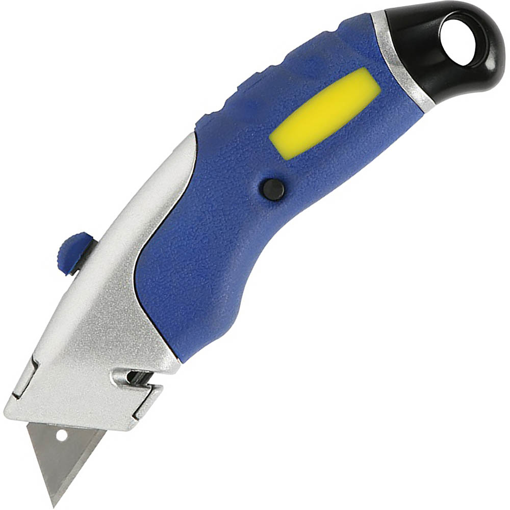 Image for CELCO HEAVY DUTY KNIFE RETRACTABLE 19MM BLUE/SILVER from MOE Office Products Depot Mackay & Whitsundays