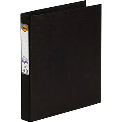 Image for MARBIG LINEN RING BINDER PE 2D 25MM A4 BLACK from Ross Office Supplies Office Products Depot
