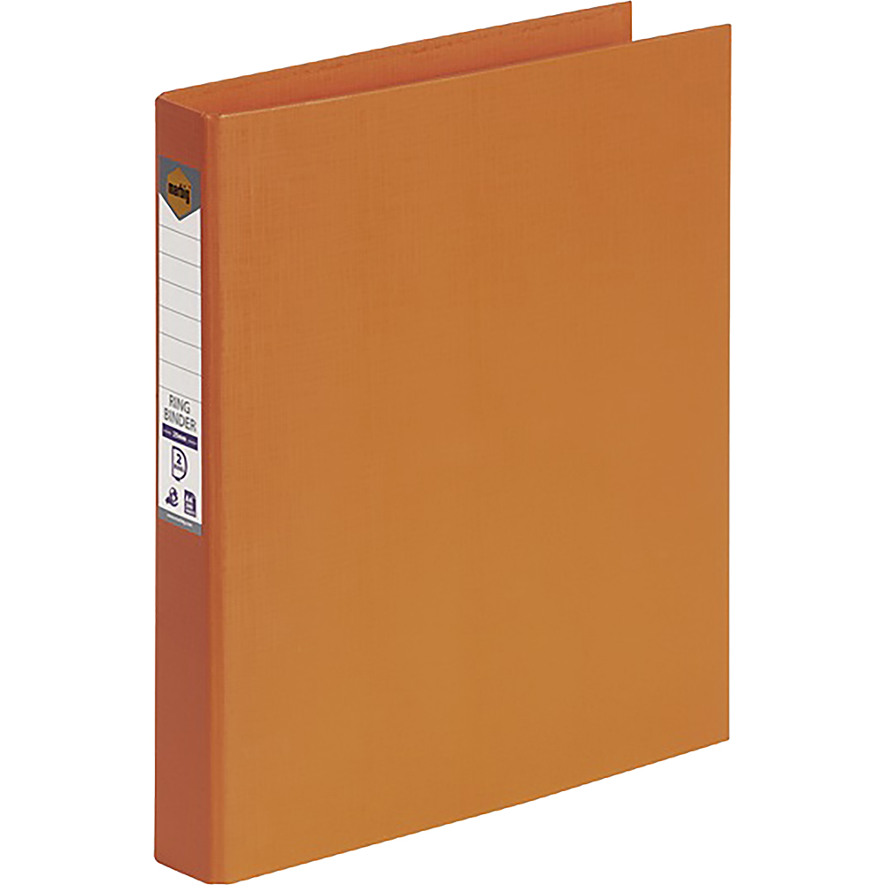 Image for MARBIG LINEN RING BINDER PE 2D 25MM A4 ORANGE from Ross Office Supplies Office Products Depot
