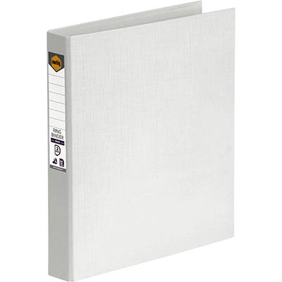 Image for MARBIG LINEN RING BINDER PE 2D 25MM A4 WHITE from Ross Office Supplies Office Products Depot