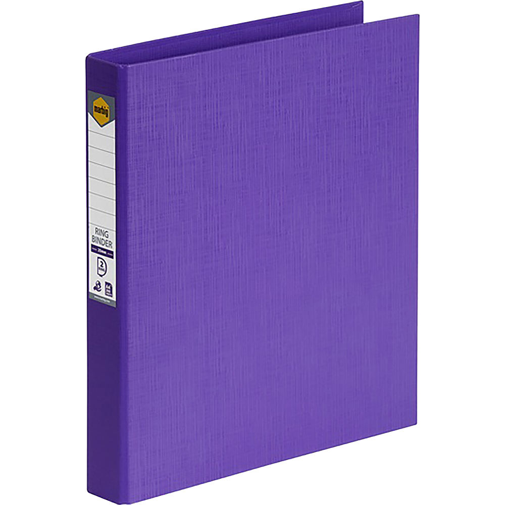 Image for MARBIG LINEN RING BINDER PE 2D 25MM A4 PURPLE from Ross Office Supplies Office Products Depot