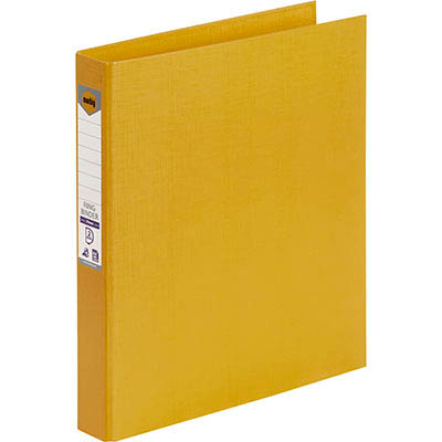Image for MARBIG LINEN RING BINDER PE 2D 25MM A4 YELLOW from Ross Office Supplies Office Products Depot