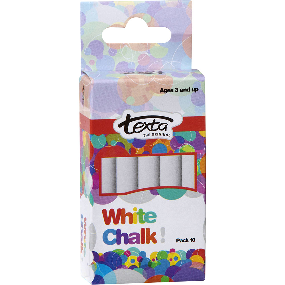 Image for TEXTA CHALK DUSTLESS WHITE PACK 10 from Office Products Depot