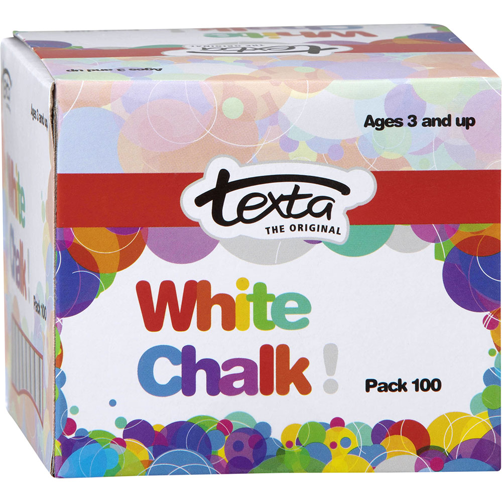 Image for TEXTA CHALK DUSTLESS WHITE PACK 100 from Office Products Depot Gold Coast