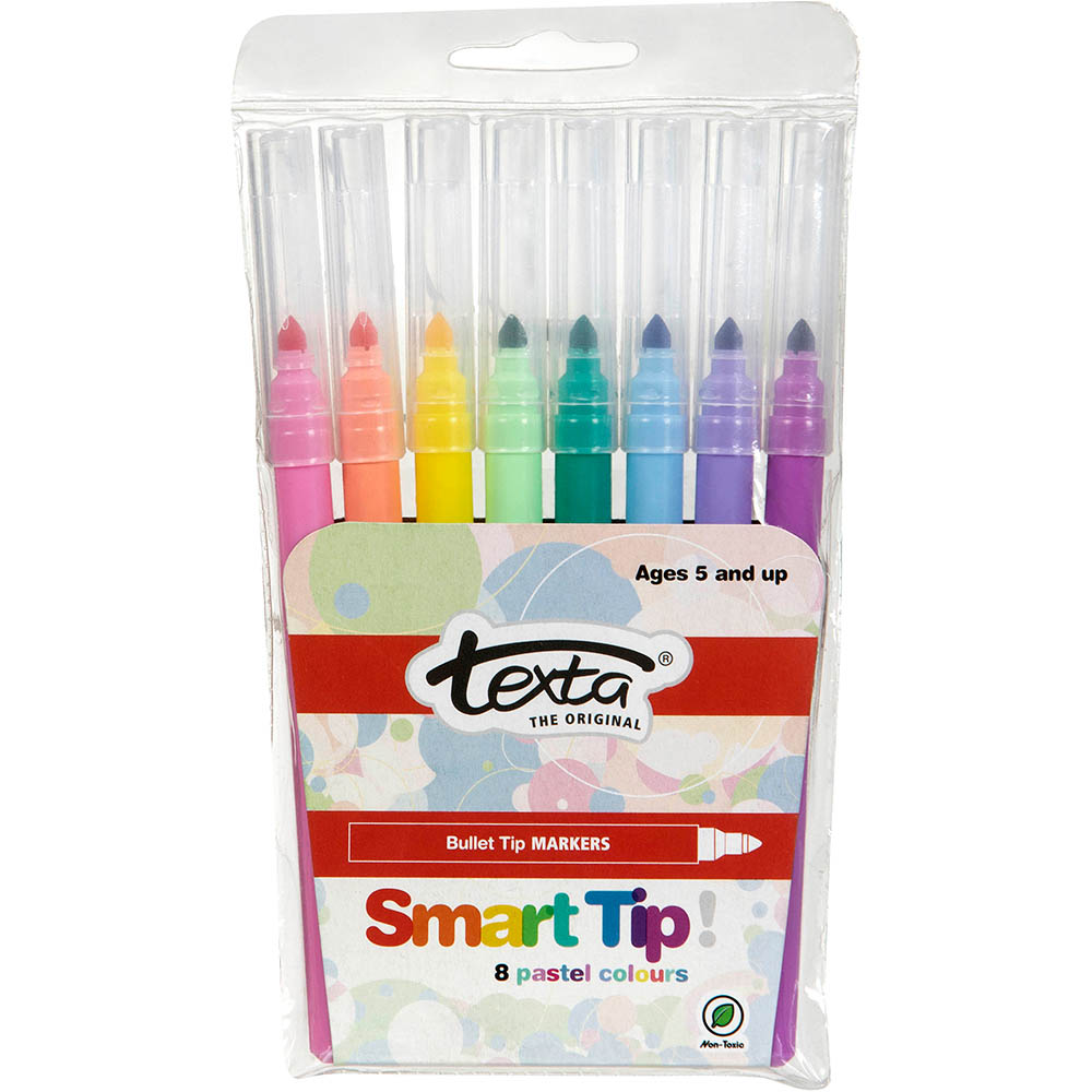 Image for TEXTA SMARTTIP COLOURING MARKERS PASTEL ASSORTED PACK 8 from Margaret River Office Products Depot