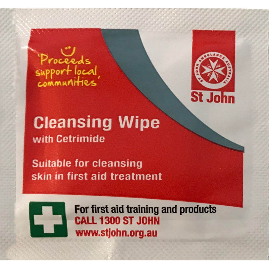 Image for ST JOHN STERILE CLEANSING WIPE PACK 10 from OFFICEPLANET OFFICE PRODUCTS DEPOT