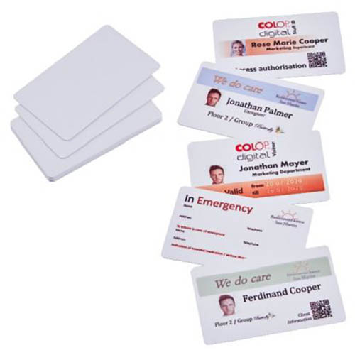 Image for COLOP E-MARK PAPER CARDS 85.5 X 54MM WHITE PACK 100 from Office Products Depot Gold Coast