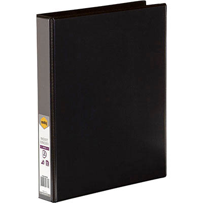 Image for MARBIG CLEARVIEW INSERT RING BINDER 2D 25MM A4 BLACK from Barkers Rubber Stamps & Office Products Depot