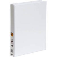 marbig clearview insert ring binder 3d 25mm a4 white